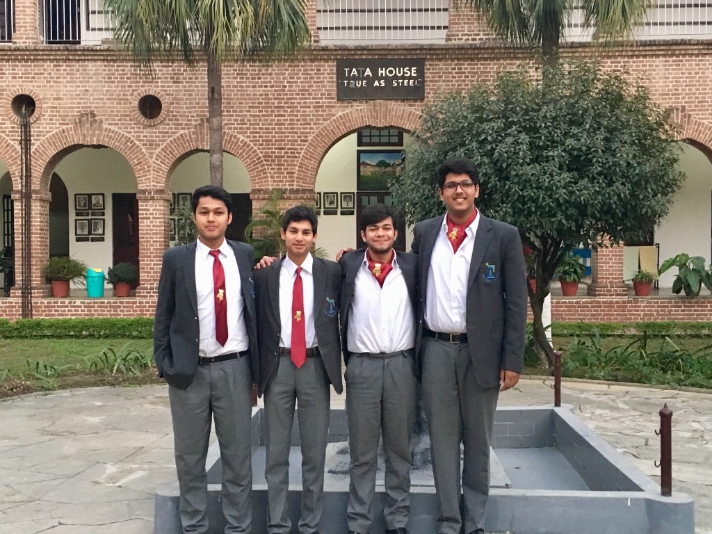 Rishabh Goel with housemates at Tata House, The Doon School